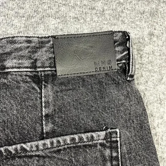 MNG Mango High Waist Tapered Fit Jeans Black Womens Size USA 6 EUR 38 (30x30) - Picture 13 of 15